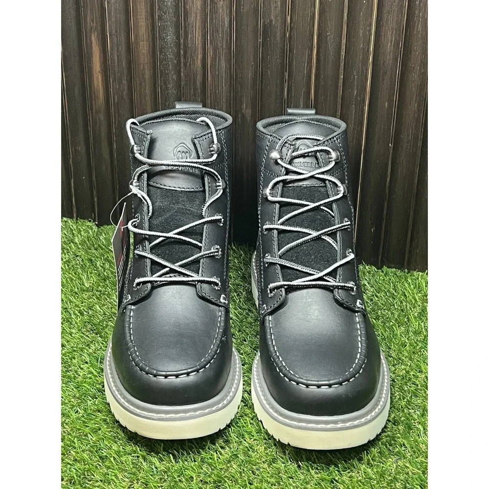 Size 7.5 M - Wolverine Trade Wedge UL Men's Black Leather 6
